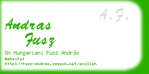 andras fusz business card